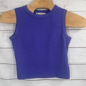 St. John Sport‎ Essentials Knit Tank Top Sleeveless Purple Wool Blend Size Small